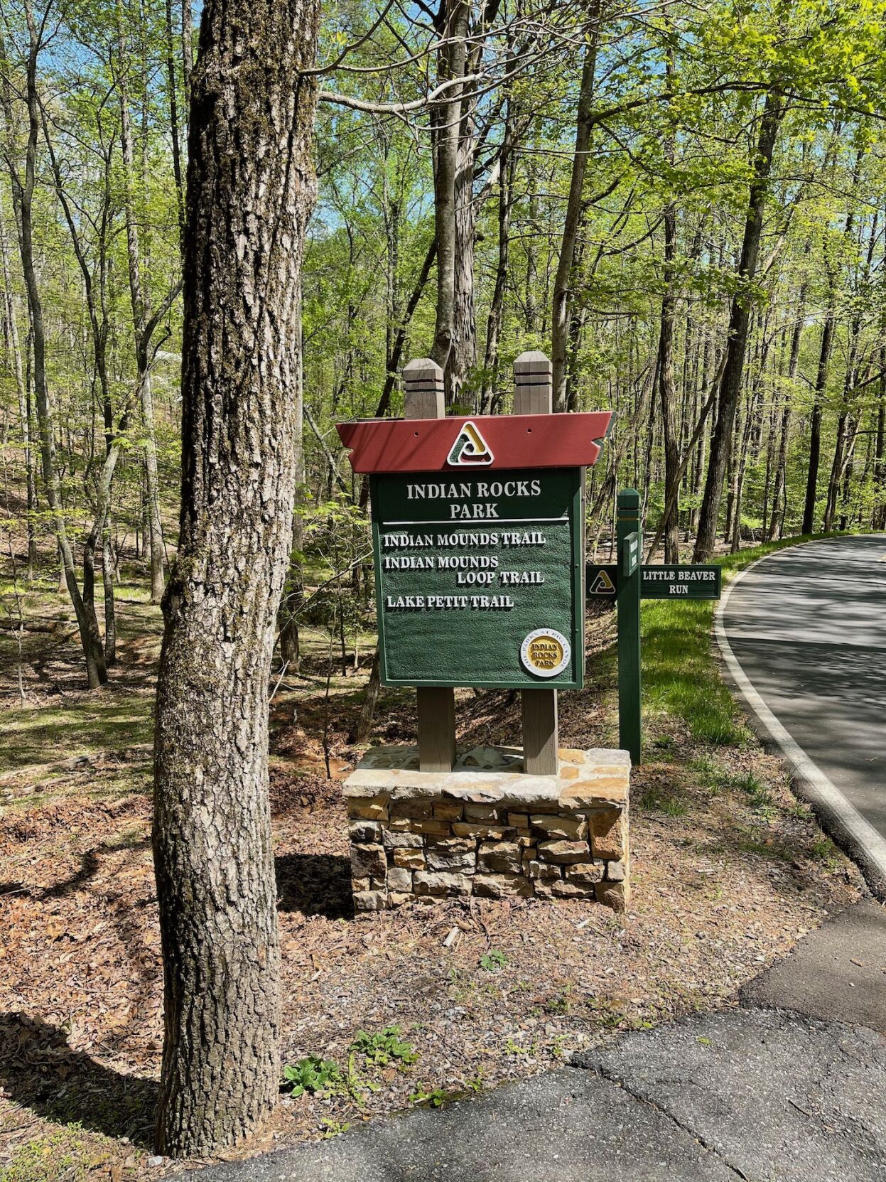 Liz Scherer repainted the welcoming park sign.